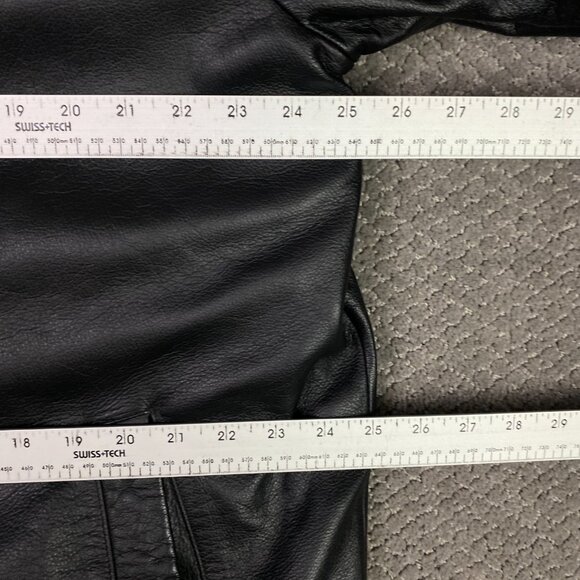 Wilsons Leather M. Julian Leather Jacket Men's Large Black Button Up Front - Picture 10 of 15